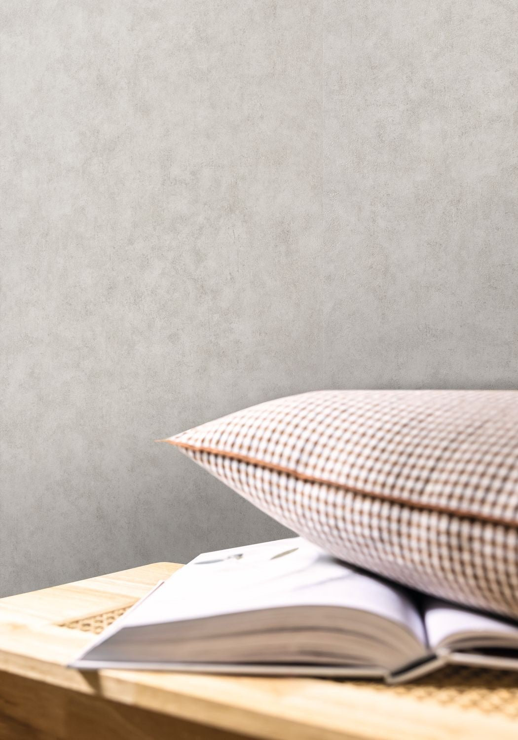 Beton Uni Wallpaper - Zinc Nacre - Caselio - 101499267