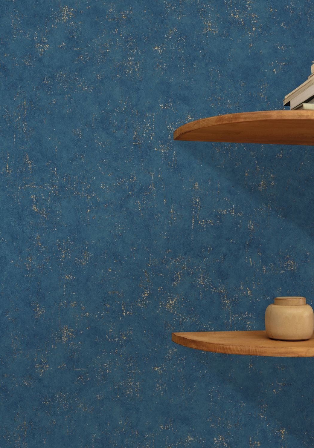 Beton Uni Wallpaper - Bleu Jean - Caselio - 101496360