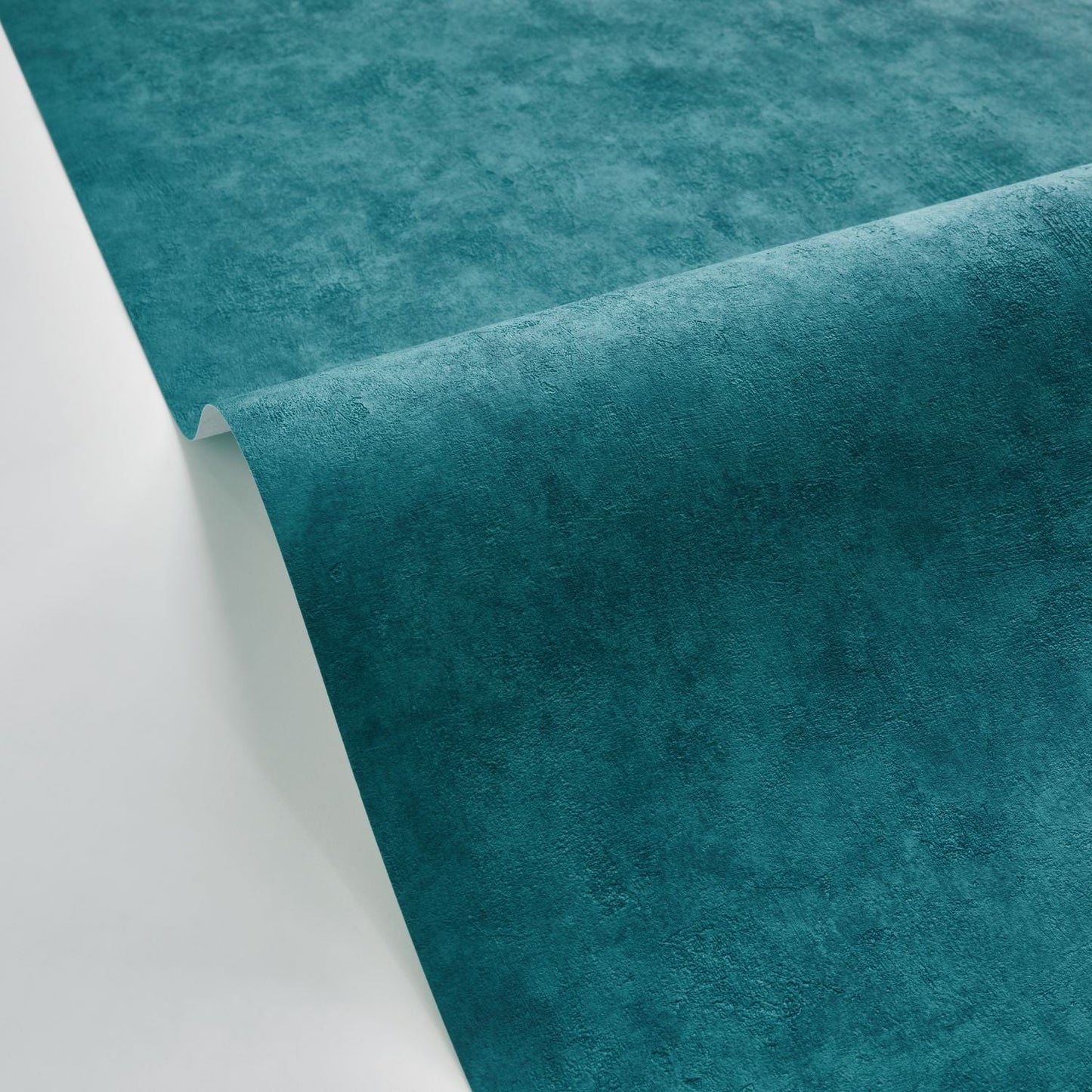 Beton Uni Wallpaper - Bleu Petrole - Caselio - 101486641