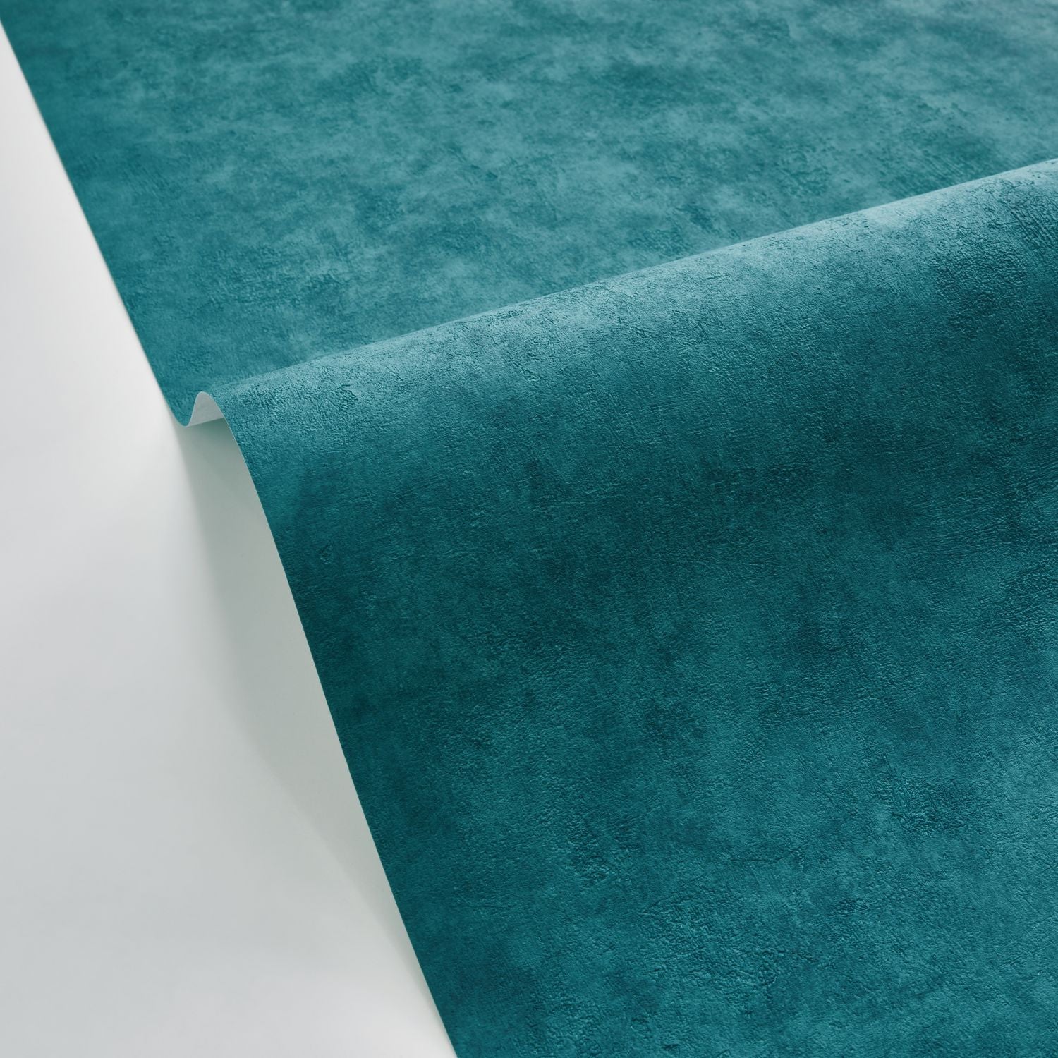 Beton Uni Wallpaper - Bleu Petrole - Caselio - 101486641