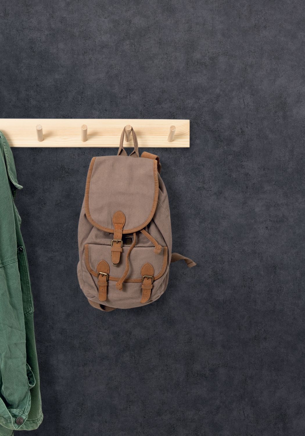 Beton Uni Wallpaper - Noir - Caselio - 101489899