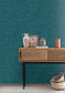 Beton Uni Wallpaper - Bleu Petrole - Caselio - 101486641