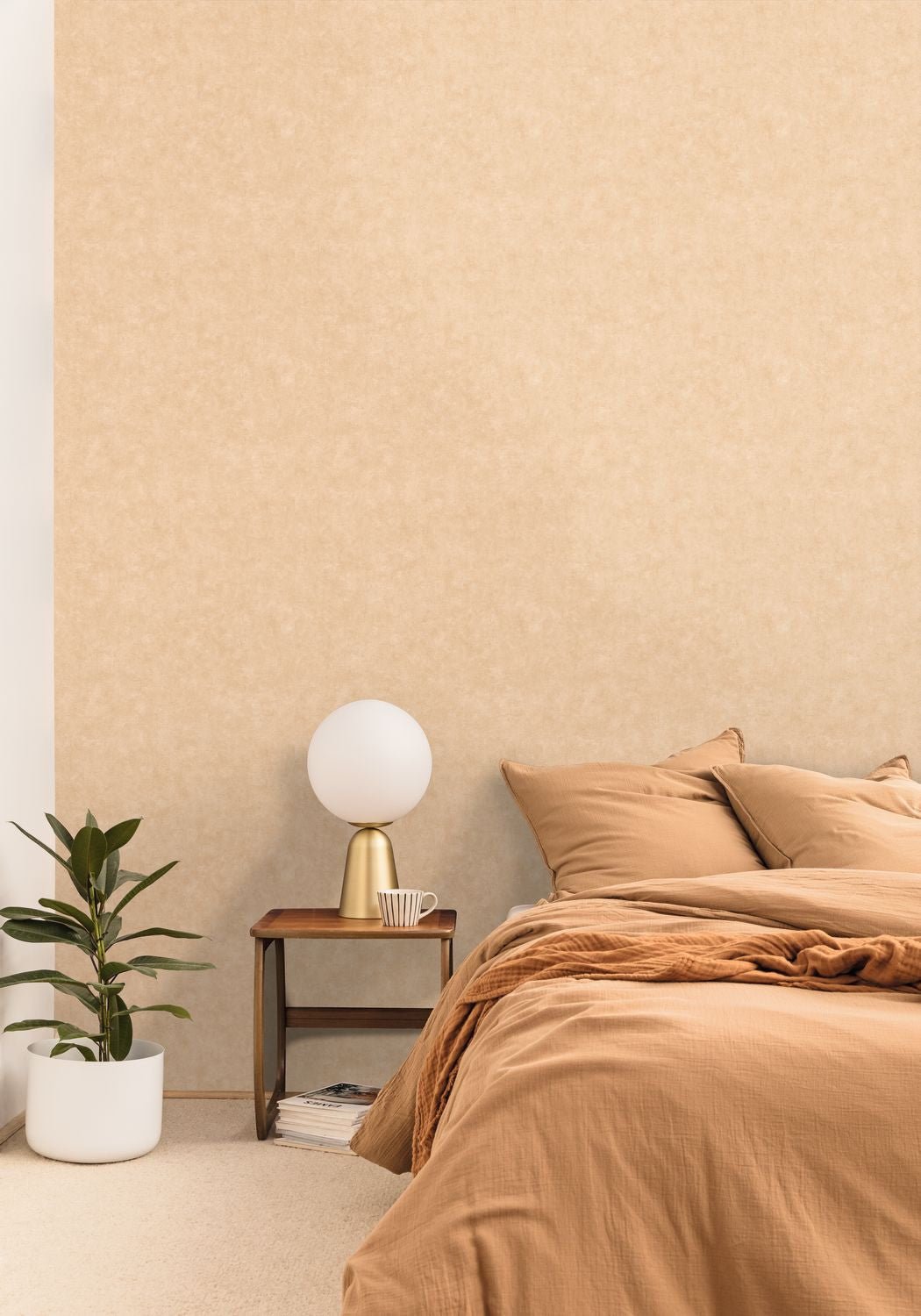 Beton Uni Wallpaper - Beige - Caselio - 101482446