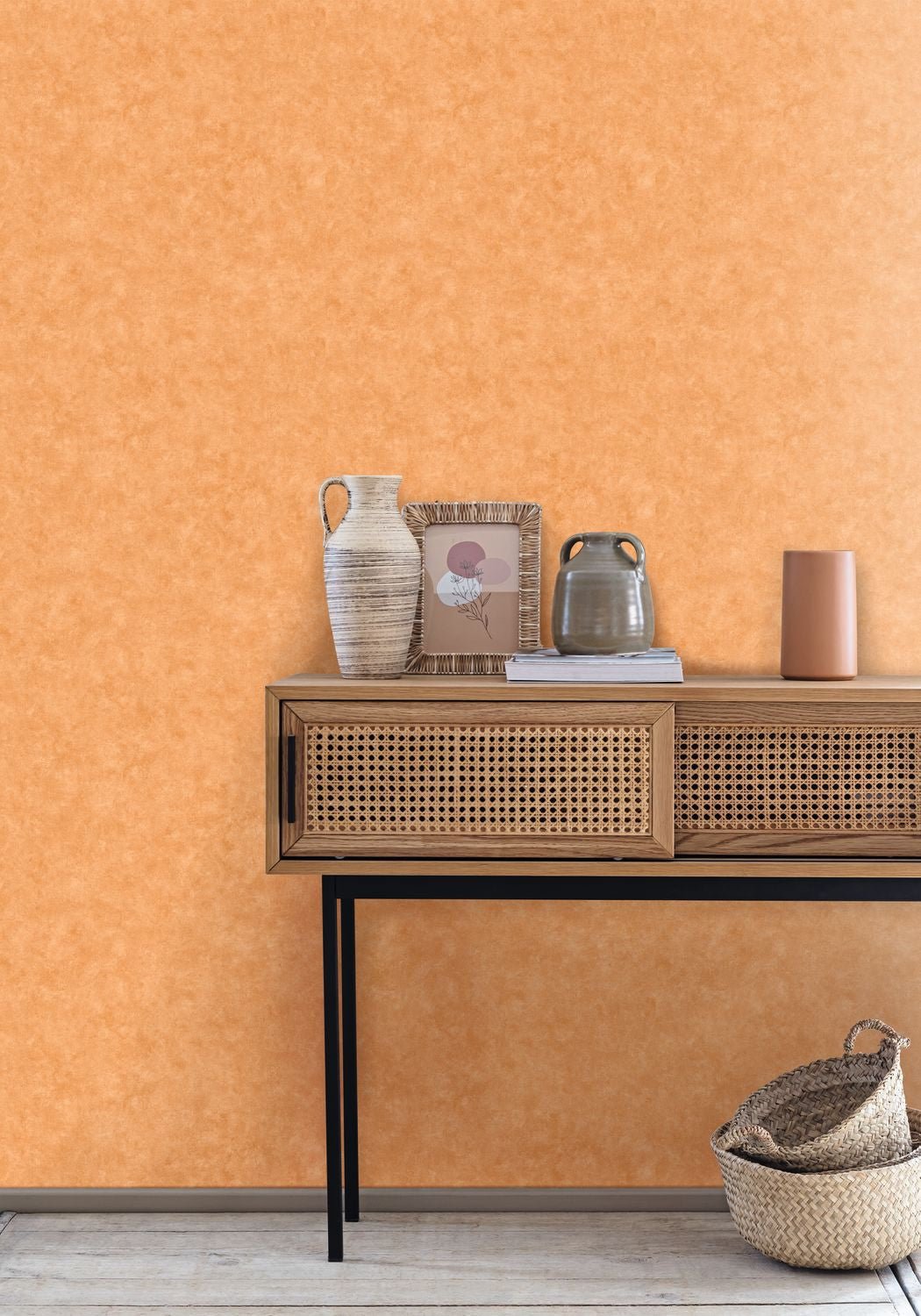 Beton Uni Wallpaper - Terre Cuite - Caselio - 101483312