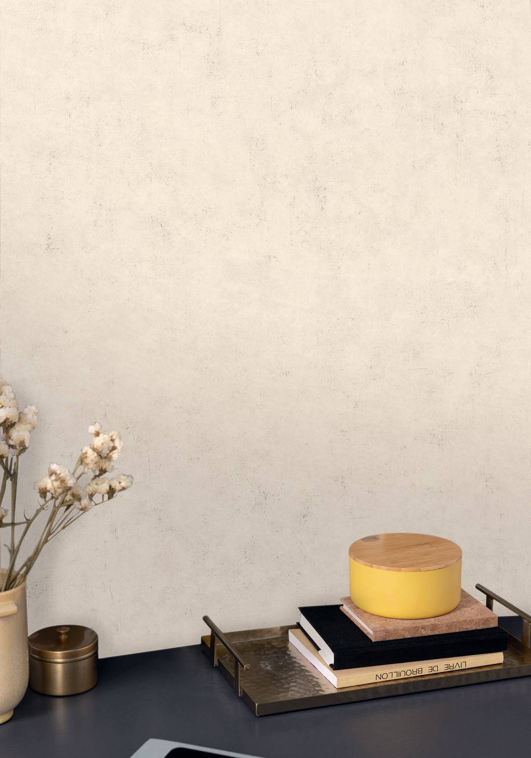 Beton Uni Wallpaper - Taupe Beige Clair - Caselio - 101481258