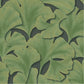 Biloba Ginkgo Wallpaper - Vert Chlorophylle - Casadeco - 86247431 - Premier Wallcovering