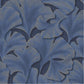 Biloba Ginkgo Wallpaper - Bleu Indigo - Casadeco - 86246515 - Premier Wallcovering