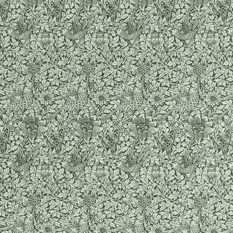 Bird & Anemone Weave Outdoor Fabric - Teal - Morris & Co - 237584 - Premier Wallcovering