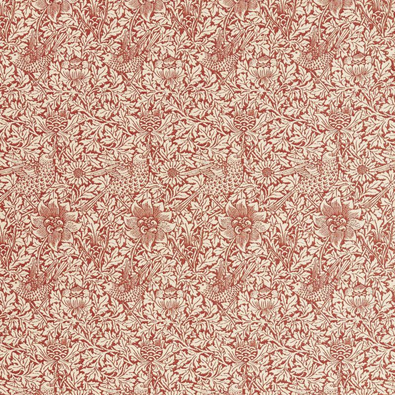 Bird & Anemone Weave Outdoor Fabric - Rose - Morris & Co - 237580 - Premier Wallcovering