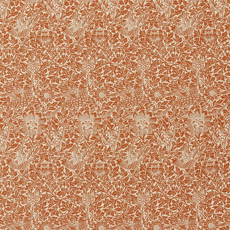 Bird & Anemone Weave Outdoor Fabric - Apricot/Linen - Morris & Co - 237581 - Premier Wallcovering