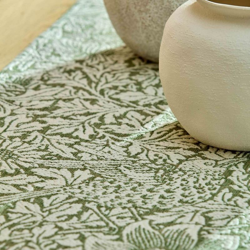 Bird & Anemone Weave Outdoor Fabric - Indigo - Morris & Co - 237579 - Premier Wallcovering