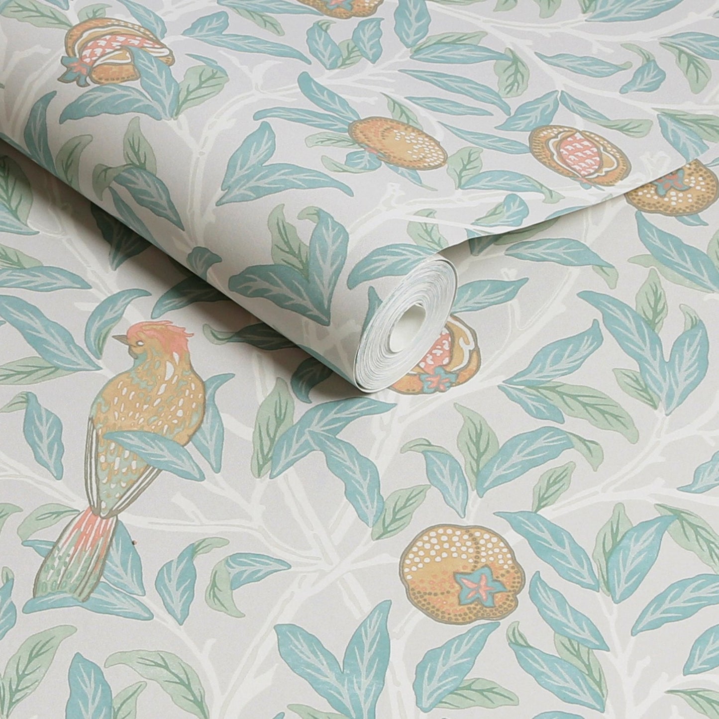 Bird & Pomegranate Wallpaper - Duck Egg - 124261 - William Morris AH - Premier Wallcovering