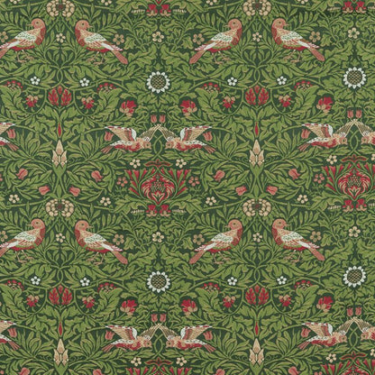 Bird Tapestry Fabric - Tump Green - Morris & Co - 237311 - Premier Wallcovering