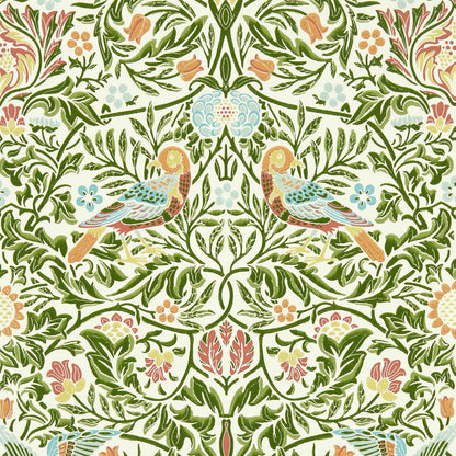 Bird Wallpaper - Boughs Green - 217192 - Morris & Co - Premier Wallcovering