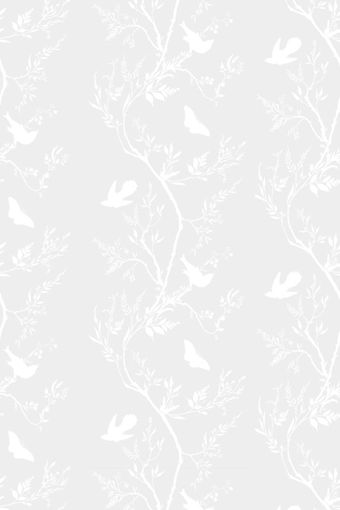 Birdbranch Stripe Wallpaper - White on Mitchell - Timorous Beasties - EX/BBS/5000/01 - Premier Wallcovering