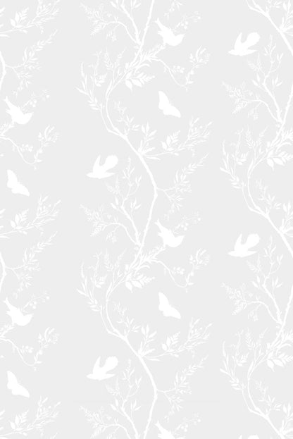 Birdbranch Stripe Wallpaper - White on Mitchell - Timorous Beasties - EX/BBS/5000/01 - Premier Wallcovering