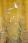 Birdbranch Velvet Panel Fabric - Black & Pale Gold on Honey - Timorous Beasties - BBP/8206/03 - Premier Wallcovering