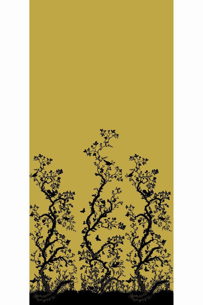 Birdbranch Wallpaper Panels - Black on Gold - Timorous Beasties - EX/BIRD/4000/01 - Premier Wallcovering
