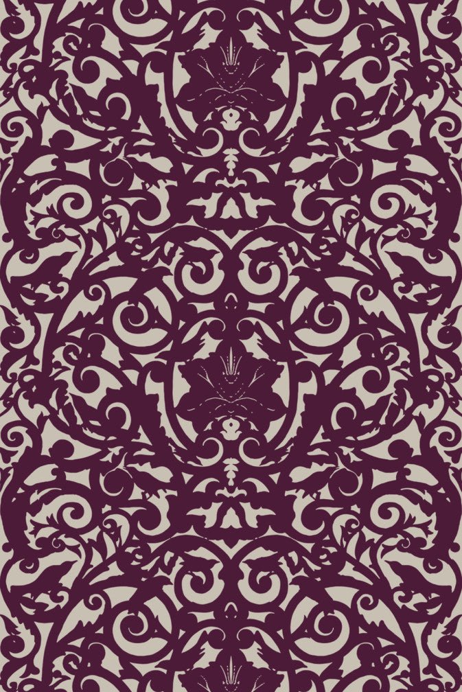 Birdcage Fabric - Beetroot - Timorous Beasties - BRC/1614/06 - Premier Wallcovering