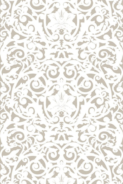 Birdcage Fabric - White - Timorous Beasties - BRC/1614/01 - Premier Wallcovering
