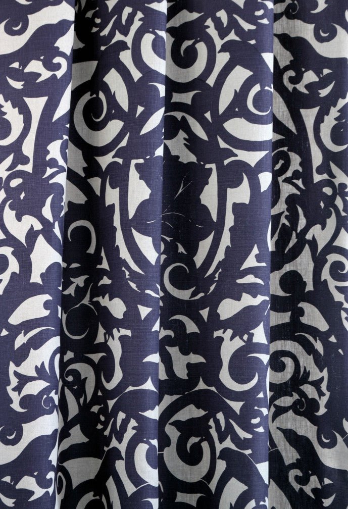 Birdcage Fabric - Navy Blue - Timorous Beasties - BRC/1614/04 - Premier Wallcovering