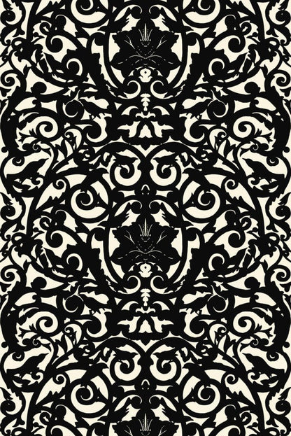 Birdcage Superwide Wallpaper - Black on Ivory - Timorous Beasties - SWP/BRC/IVY/01 - Premier Wallcovering
