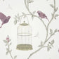 Birdcage Walk Wallpaper - Cream/Purple - Nina Campbell - NCW3770 - 06 - Premier Wallcovering