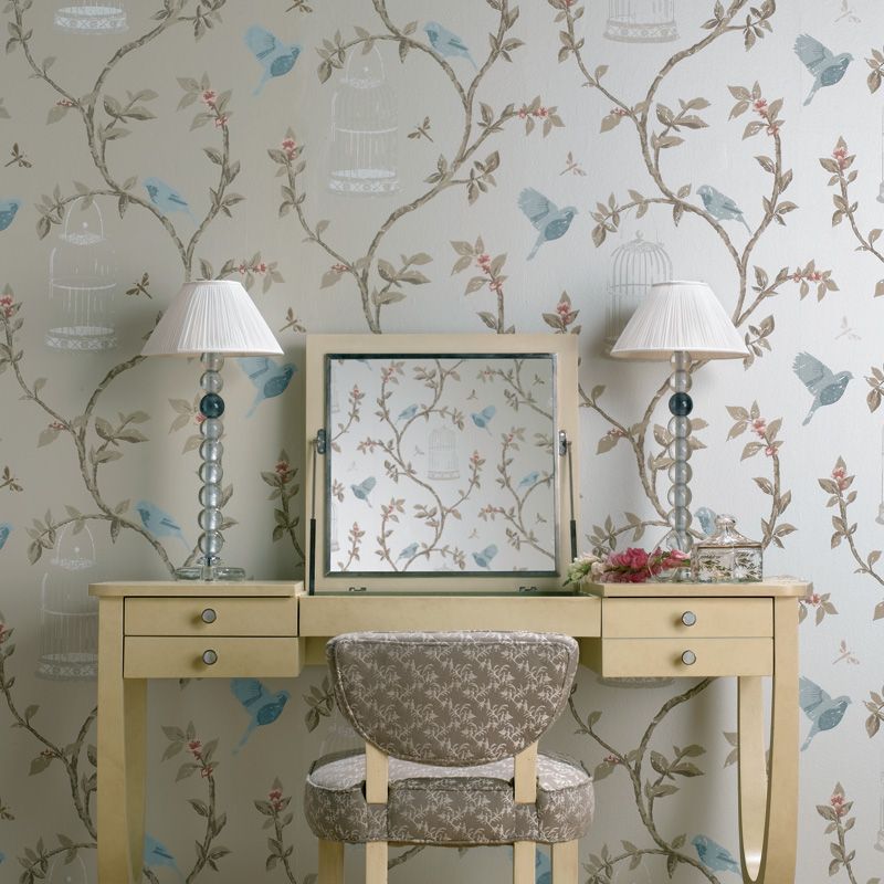 Birdcage Walk Wallpaper - Gold - Nina Campbell - NCW3770 - 01 - Premier Wallcovering