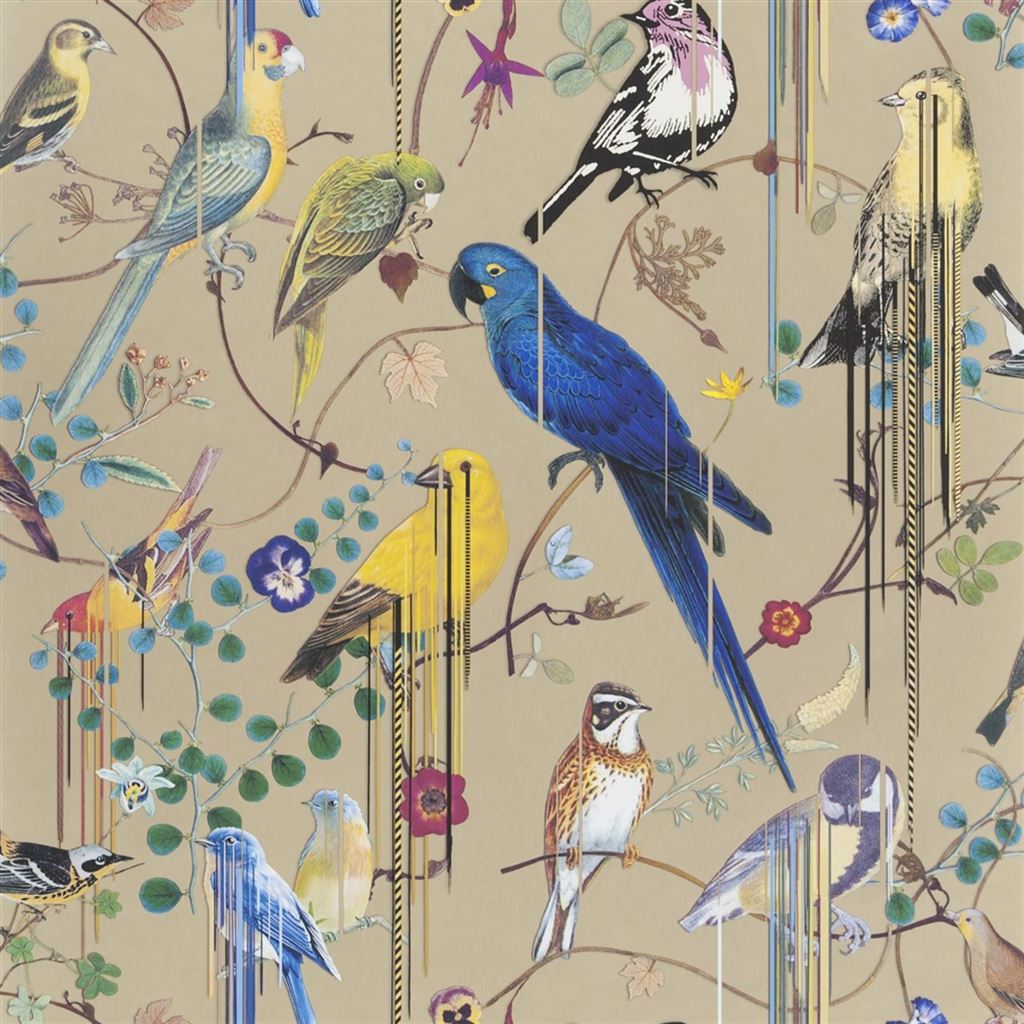 Birds Sinfonia Wallpaper - Or - Christian Lacroix - PCL7017/04 - Premier Wallcovering
