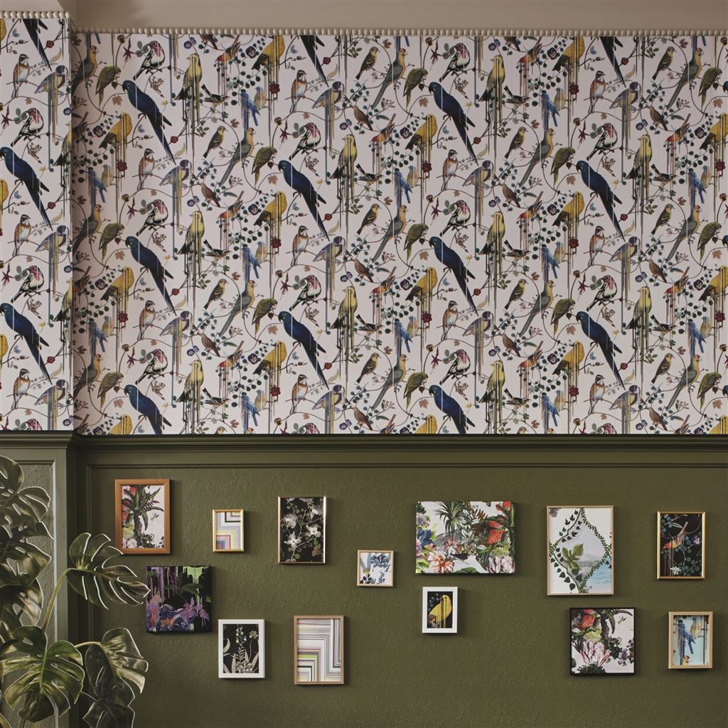 Birds Sinfonia Wallpaper - Crepuscule - Christian Lacroix - PCL7017/01 - Premier Wallcovering