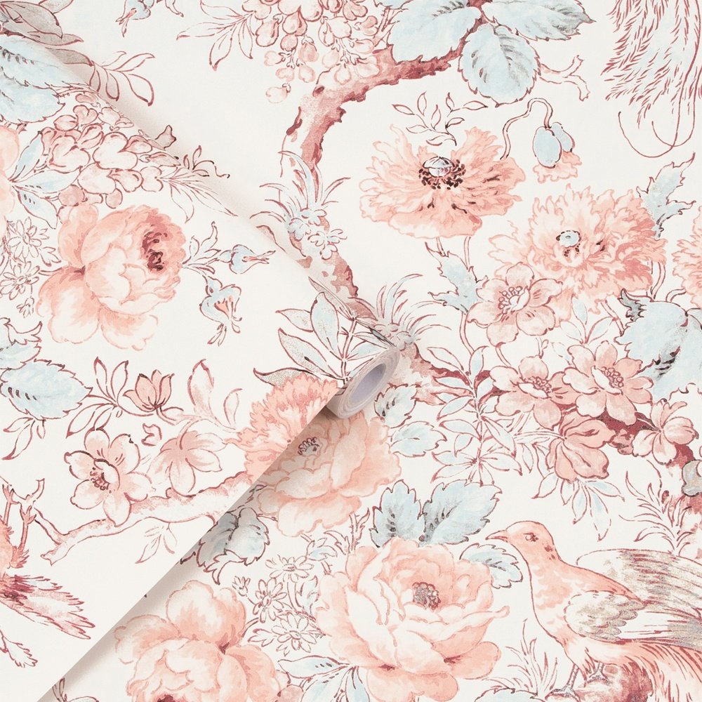 Birtle Wallpaper - Blush - Laura Ashley - 115269 - Premier Wallcovering