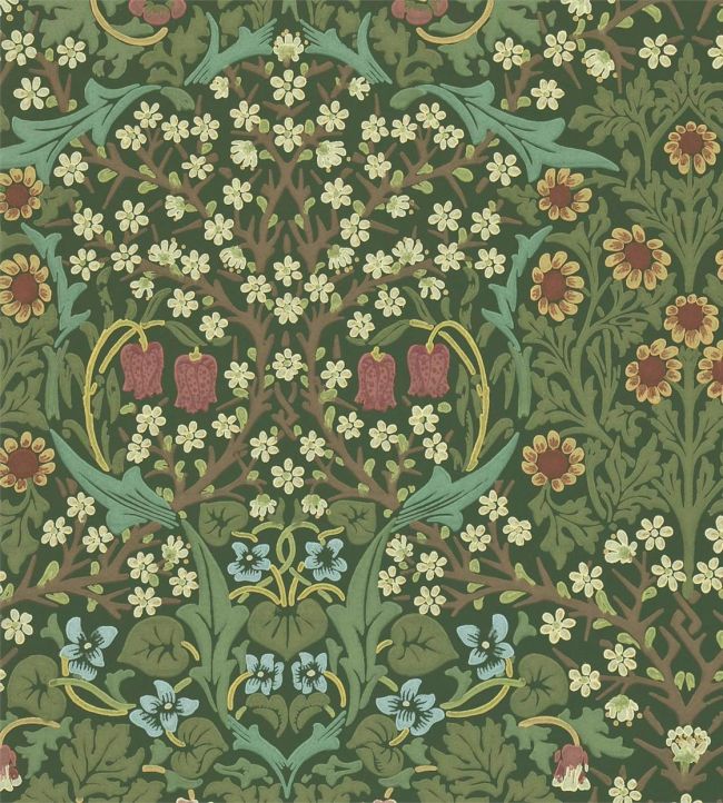 Blackthorn Wallpaper - Green - 216857 - Morris & Co - Premier Wallcovering