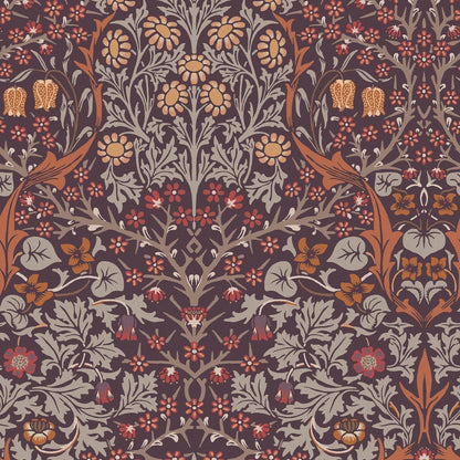 Blackthorn Wallpaper - Plum - 124249 - William Morris AH - Premier Wallcovering