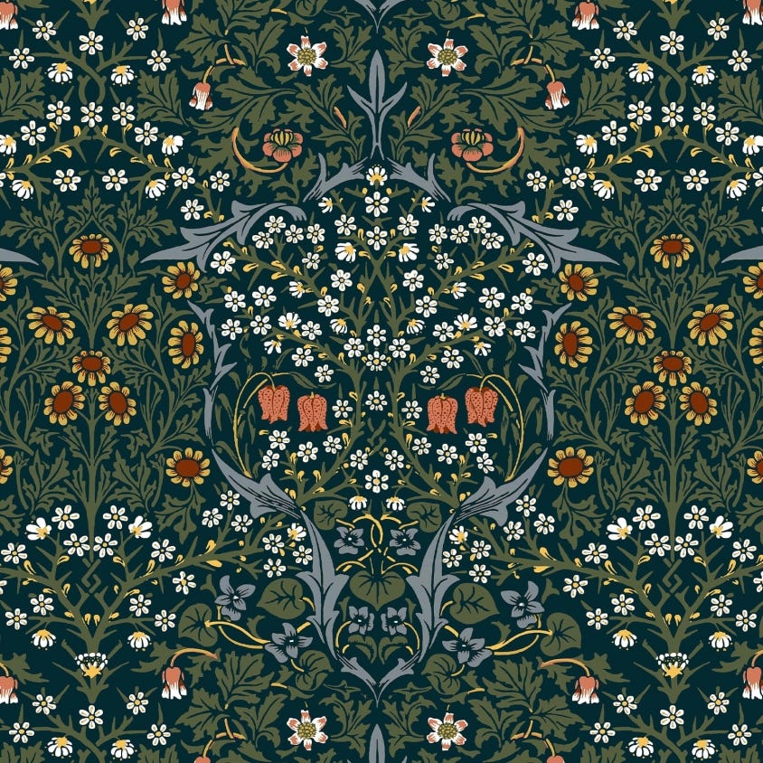Blackthorn Wallpaper - Billiard Green - House of Hackney - 1-WA-BLA-DI-BIL-XXX