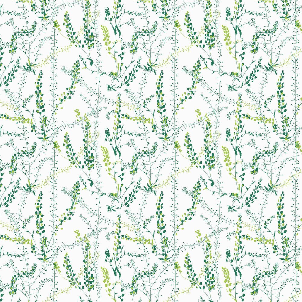 Bladranker Wallpaper - Green - Boråstapeter - 1787 - Premier Wallcovering