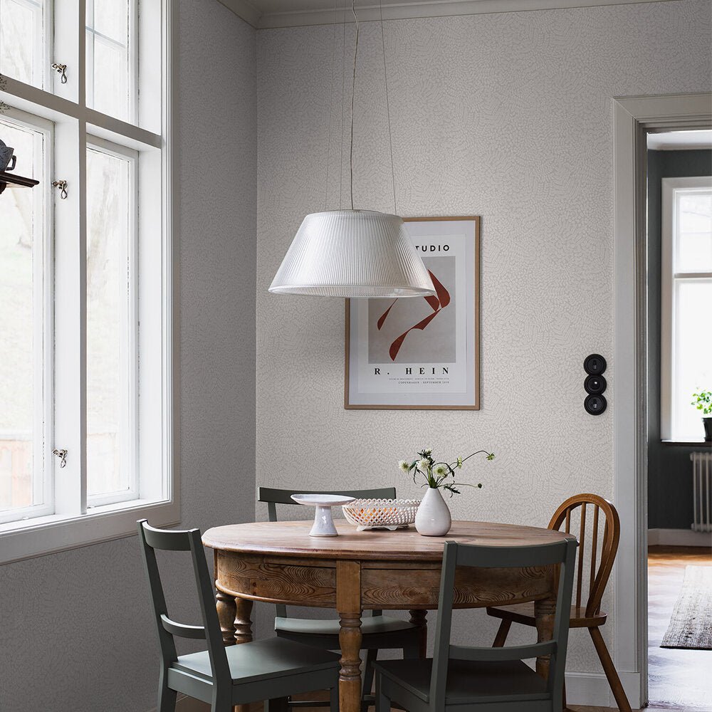 Bladverk Wallpaper - Pale Grey/ White - Boråstapeter - 2018 - Premier Wallcovering