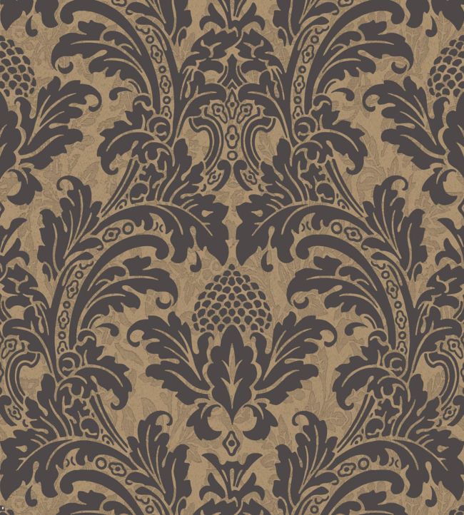 Blake Wallpaper - Black on Metallic Gold - 94/6033 - Cole & Son - Premier Wallcovering