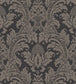 Blake Wallpaper - Metallic Pewter on Charcoal - 94/6032 - Cole & Son - Premier Wallcovering