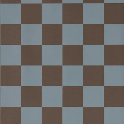 Blenets Check Wallpaper - Atlantic/Chocolate - HHHW113168 - Harlequin - Premier Wallcovering