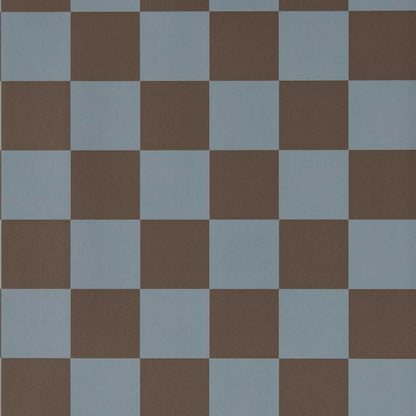 Blenets Check Wallpaper - Atlantic/Chocolate - Harlequin - HHHW113168