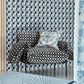 Blocks Wallpaper - Cornflower/Black Earth/Sketched - Harlequin - HQN3112944