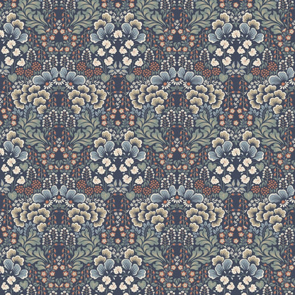 Blomstervall Wallpaper - Multi / Dark - Boråstapeter - 2097 - Premier Wallcovering