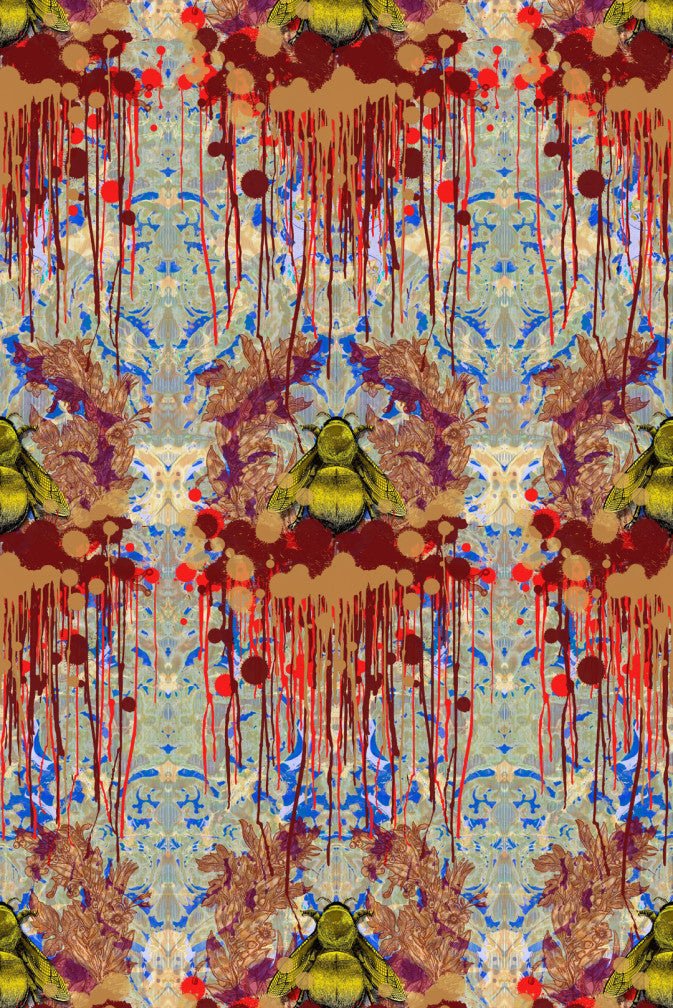 Bloody Empire Wallpaper - Royal Blue - Timorous Beasties - TB/BEM/PRL/02 - Premier Wallcovering