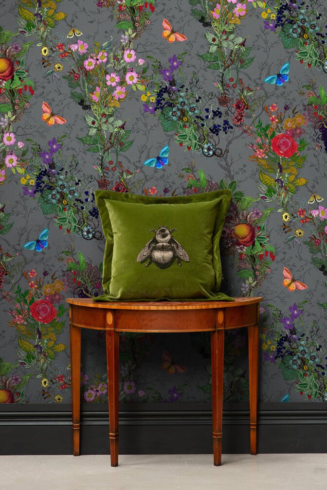Bloomsbury Garden Wallpaper - Iron - Timorous Beasties - BTN/BLM/TXMT/09 - Premier Wallcovering