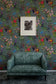 Bloomsbury Garden Wallpaper - Smokey Teal - Timorous Beasties - BTN/BLM/TXMT/10 - Premier Wallcovering