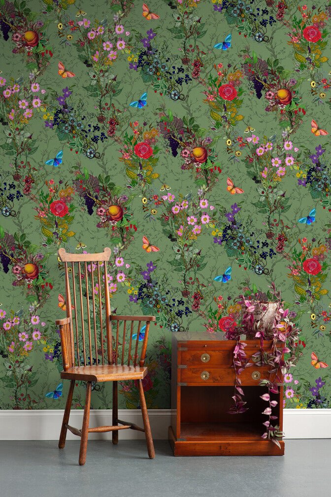 Bloomsbury Garden Wallpaper - Tree Frog - Timorous Beasties - BTN/BLM/TXMT/12 - Premier Wallcovering