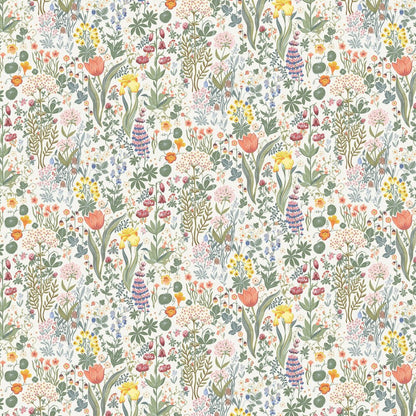 Bloomsterhav Wallpaper - Ivory / Multi - Boråstapeter - 2053 - Premier Wallcovering