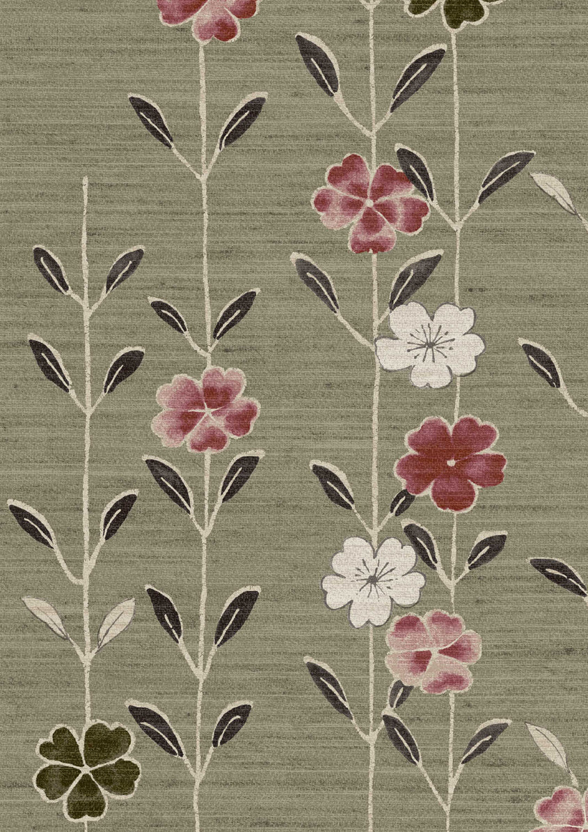 Blossom Wallpaper - Tea Rose - Lewis & Wood - Premier Wallcovering
