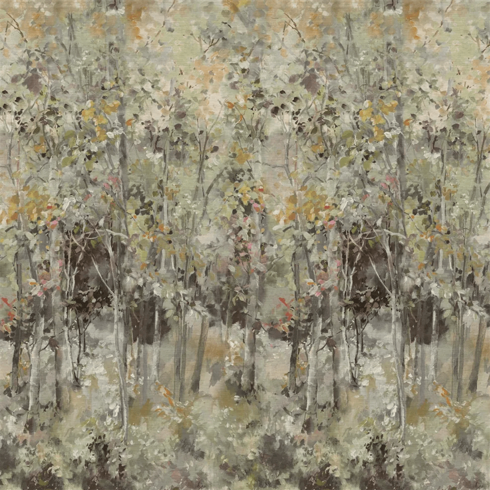Bois De Bouleau Grasscloth Scene 1 Wallpaper - Sepia - PDG1185/01 - Designers Guild