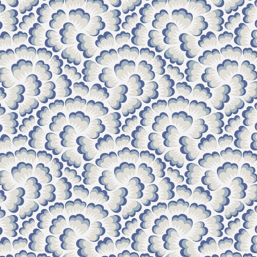 Bom Bom Wallpaper - Blue - Boråstapeter - 2101 - Premier Wallcovering